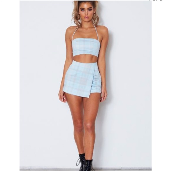 White Fox Boutique Other - Halter crop top and Matching Skort